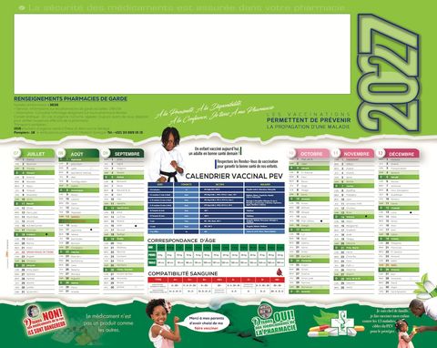 Calendrier 2027 IDM format bancaire, modèle B3